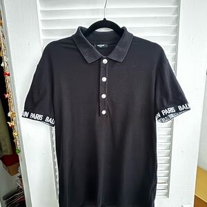 Balmain Black Logo Polo